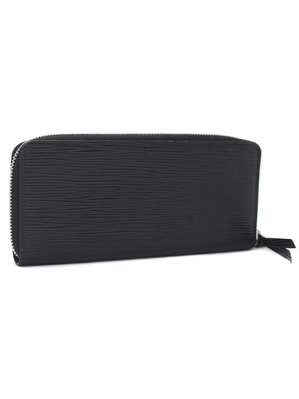 Louis Vuitton Wallet Round Portefeuille Clemence Long Zipper Epi Black